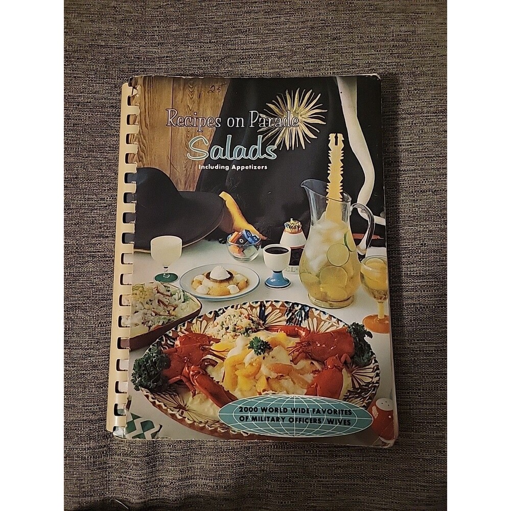 Vtg Recipes On Parade Salads Cookbook Mrs Lyndon B Johnson Military Wives 1960s